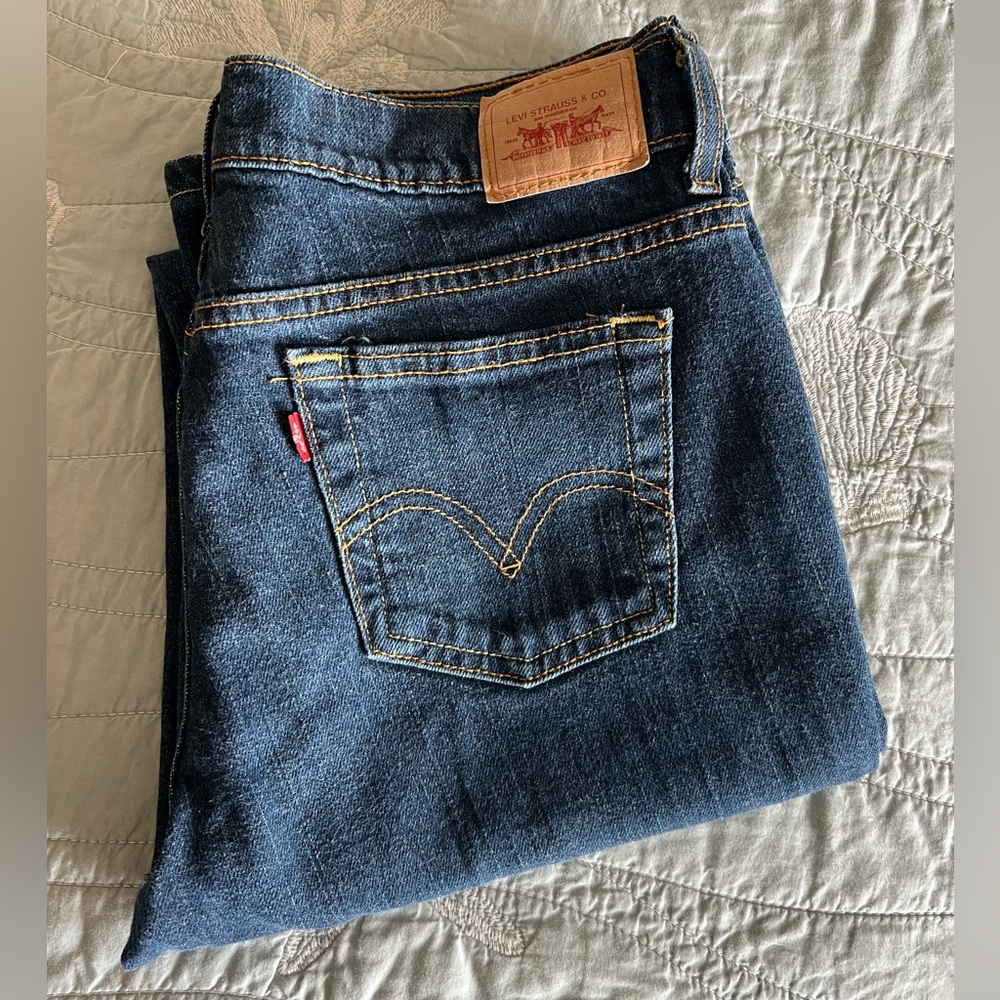 Women’s Levi's 505 Dark Blue Straight Jeans